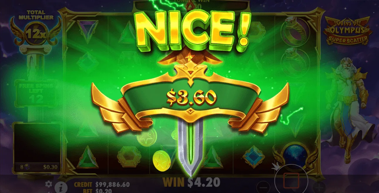 Gates of Olympus Super Scatter gameplay screenshot 4